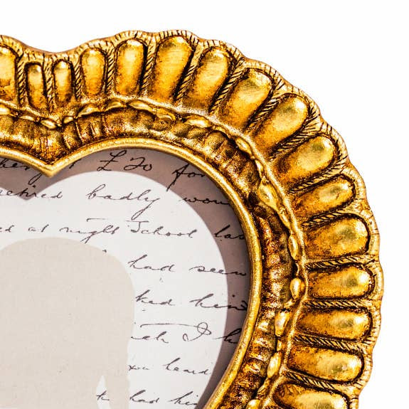 Small Gold Heart Photo Frame