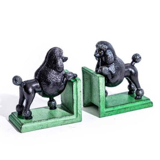 Bookends - Cast Ironed Antiqued Poodle Bookends