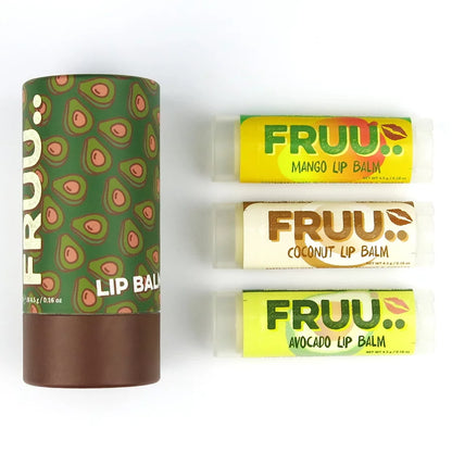 Avocado Lip Balm Trio Set-black flamingo store