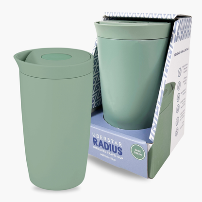 Stainless Steel Leakproof Insulated Travel Coffee Cup: Green