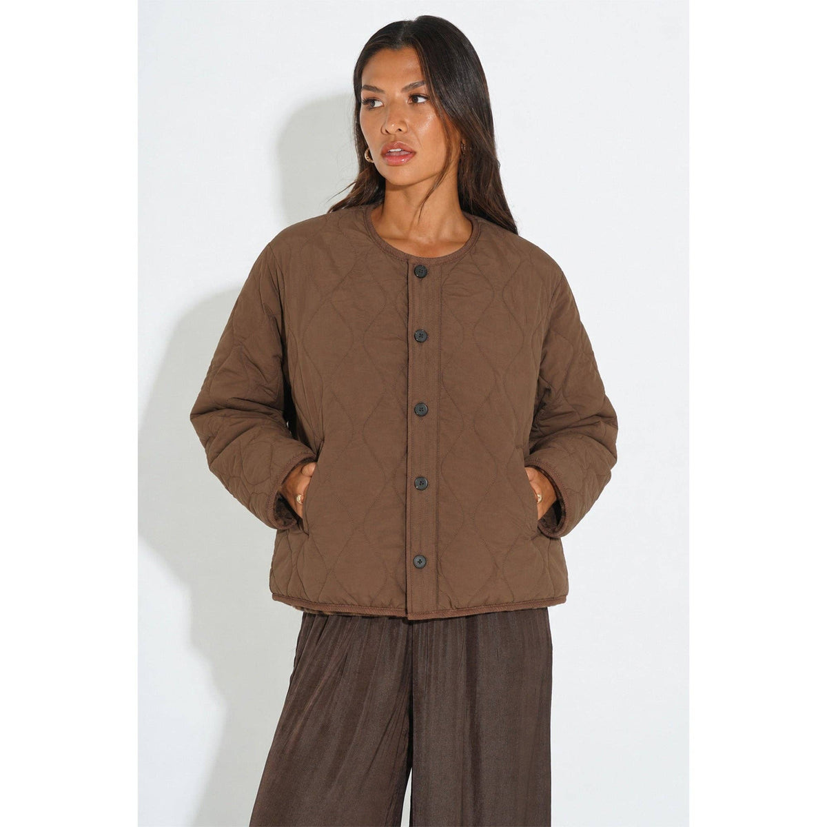 Sarta - Leopard Print Reversible Jacket in Brown - Large (UK 16-18)