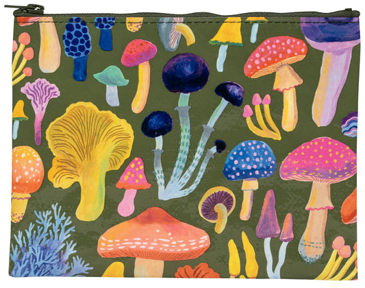 Mushrooms Zipper Pouch - Blue Q