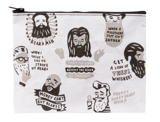Beards Zipper Pouch - Blue Q