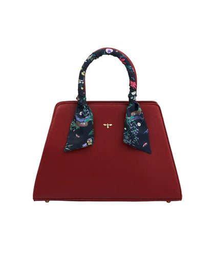 Fable England - Burgundy Large Structured Tote