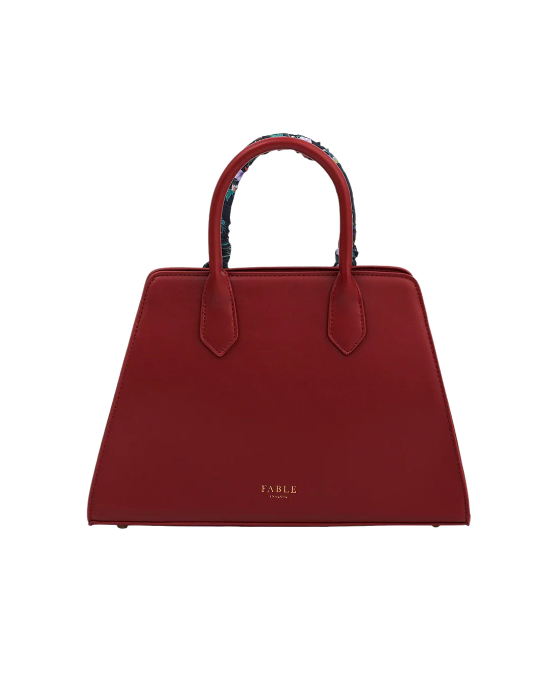 Fable England - Burgundy Large Structured Tote