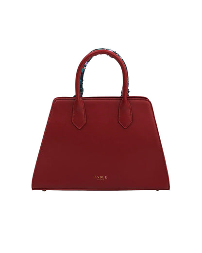Fable England - Burgundy Large Structured Tote