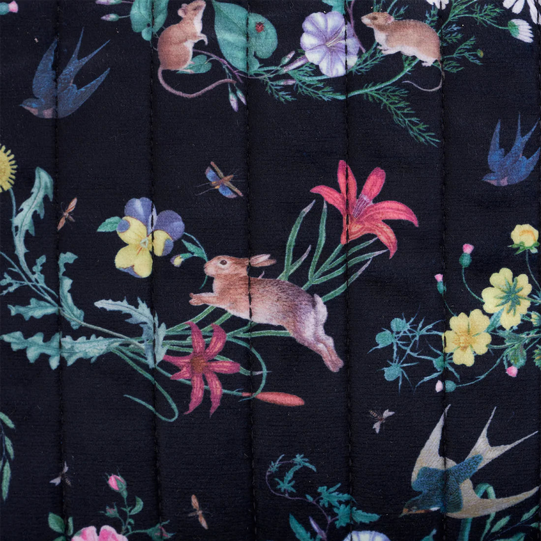 Fable England - Navy Large Quilted Make Up Bag