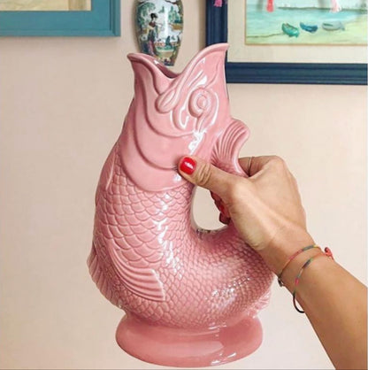 Pink Original Gluggle Jug pitcher vase: XL (27,5cm high, 1,2 liter)