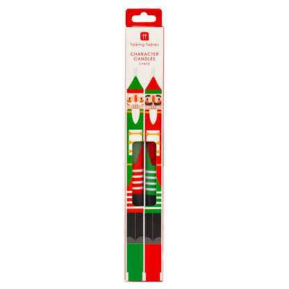 Nutcracker Christmas Dinner Candles | 2 Pack |