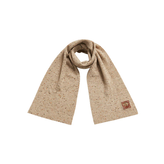 Fable England - Taupe Knitted Scarf