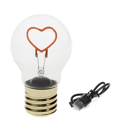 USB rechargeable light bulb lamp - Heart