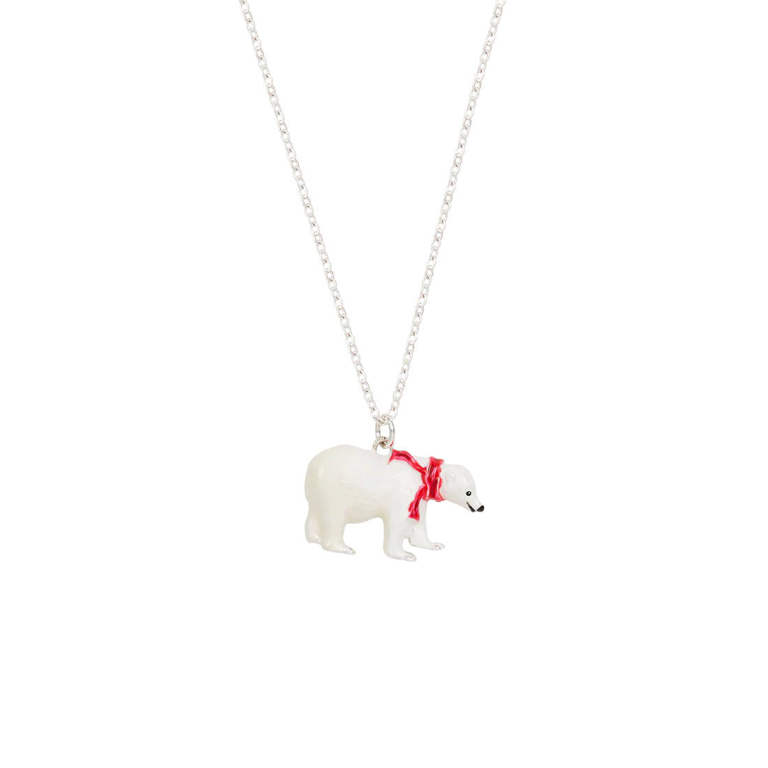Fable - Cosy Polar Bear Necklace - Silver