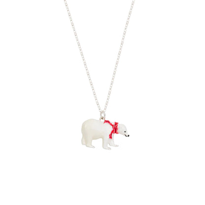 Fable - Cosy Polar Bear Necklace - Silver