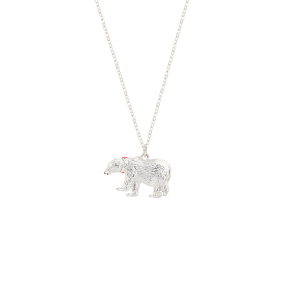 Fable - Cosy Polar Bear Necklace - Silver