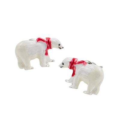 Fable - Cosy Polar Bear Stud Earrings - Silver