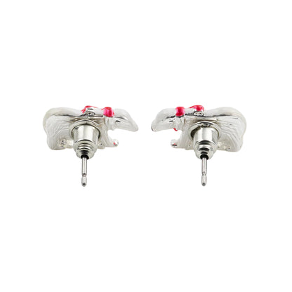 Fable - Cosy Polar Bear Stud Earrings - Silver