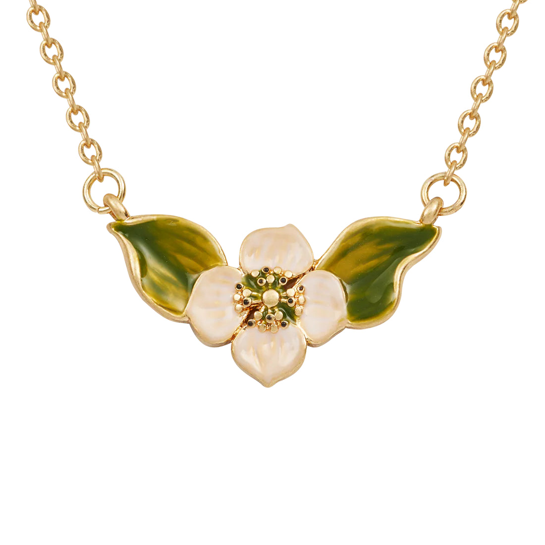 Fable - Poppy Anemone Necklace - Gold