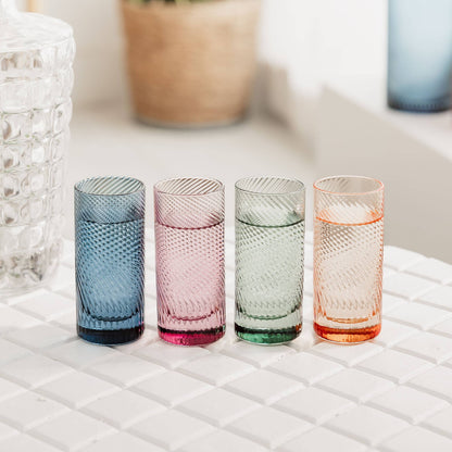 Twist Coloured Shot Glasses - Set of 4