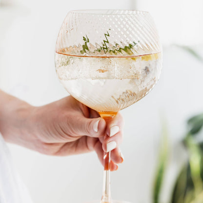 Twist Gin Glasses - Set of 2 Pink/Peach