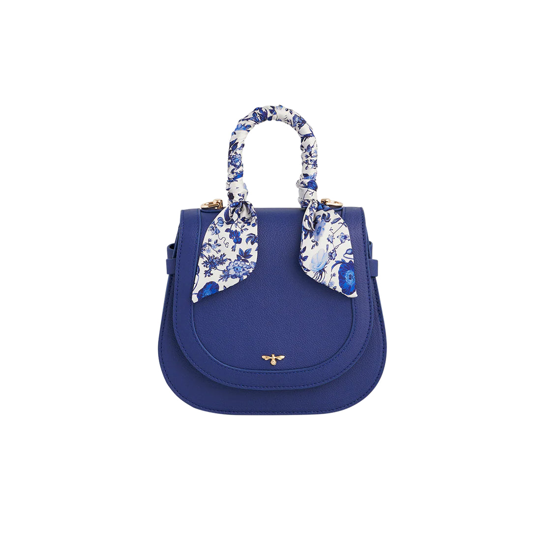 Blue Agnes Top Handle Saddle Bag