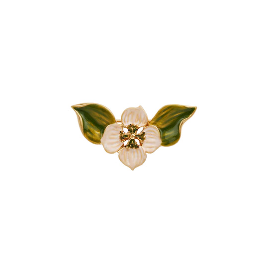 Fable - Poppy Anemone Brooch - Gold