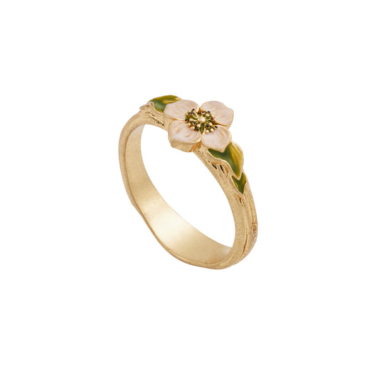 Fable - Poppy Anemone Ring - Size 6 - Gold