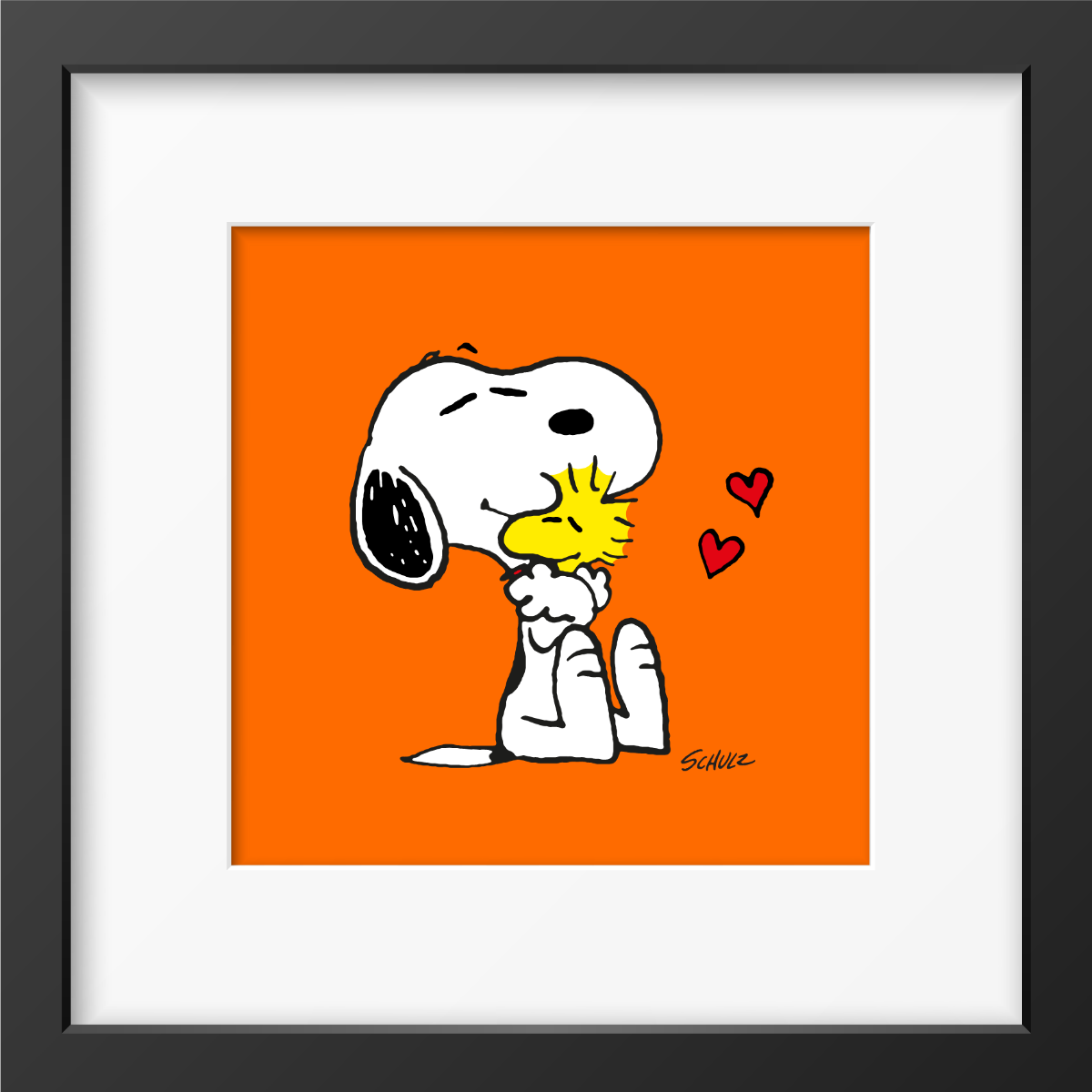 Peanuts Hugs Framed Print Handmade