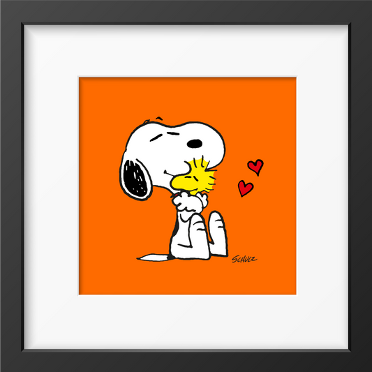 Peanuts Hugs Framed Print Handmade
