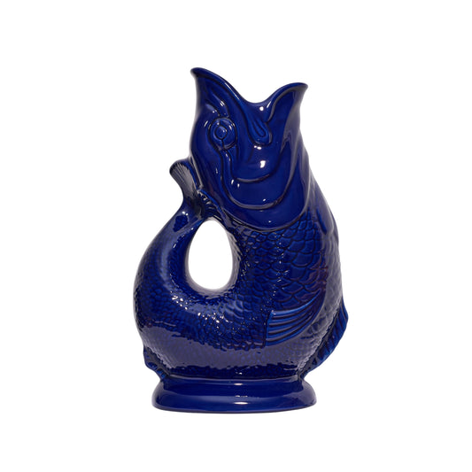Cobalt Blue Original Gluggle Jug Pitcher Vase: XL (27,5cm high, 1,2 liter)