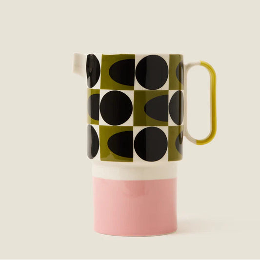 Orla Kiely - Spot Square Oval Pitcher vase 1.5L - Pink