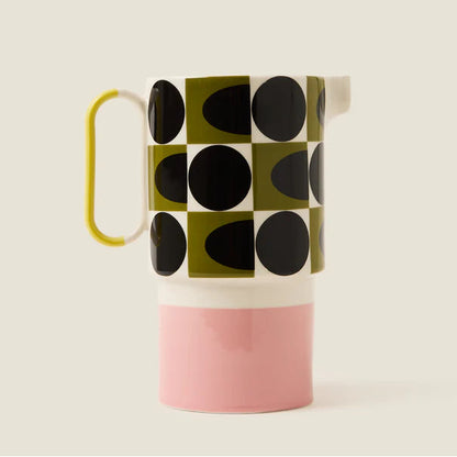 Orla Kiely - Spot Square Oval Pitcher vase 1.5L - Pink