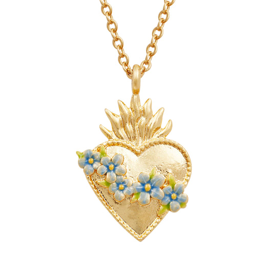 Fable England - Gold Sacred Heart Necklace