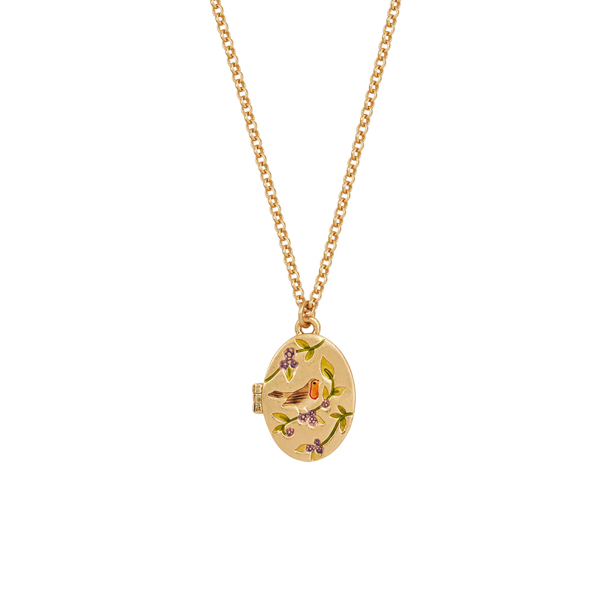 Fable England -Gold Robin & Blackberry Necklace