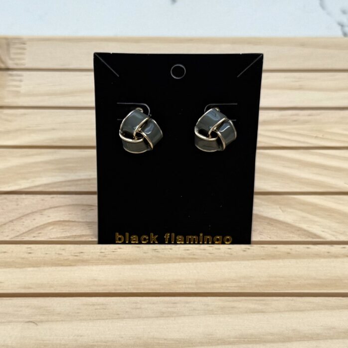 Black Flamingo - Knotty Studs - Dark Grey
