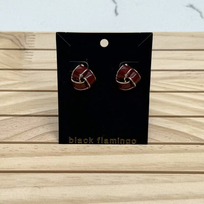 Black Flamingo - Knotty Studs - Wine