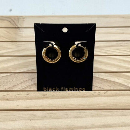 Black Flamingo - Rainbow Hoops