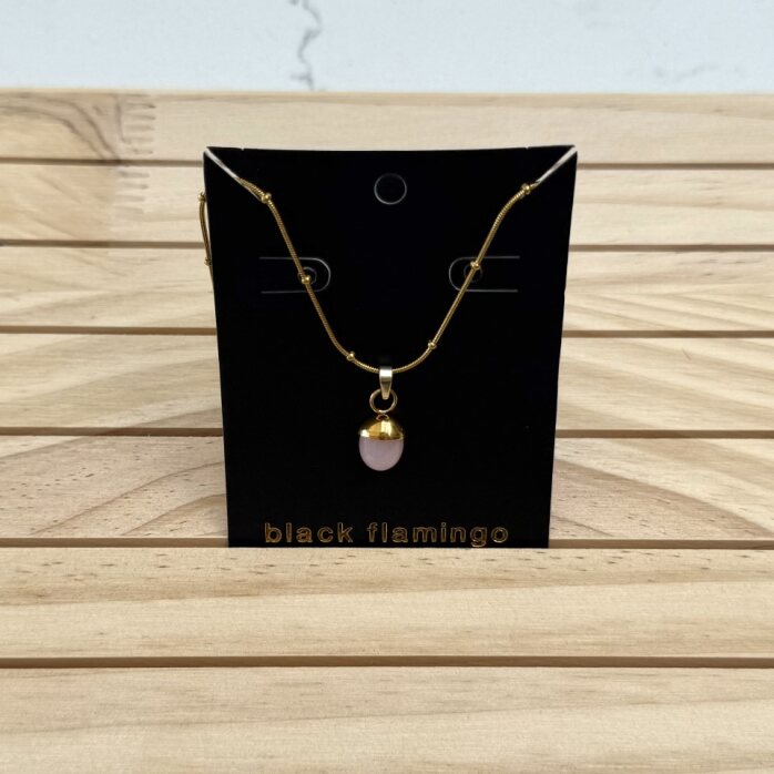 Black Flamingo - Dotty Necklace - Rose