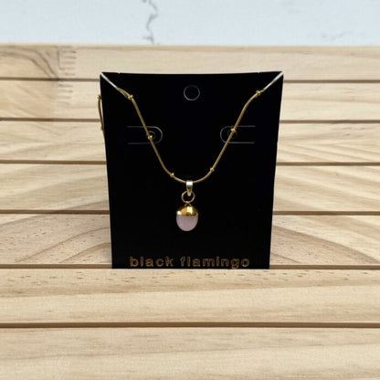 Black Flamingo - Dotty Necklace - Rose