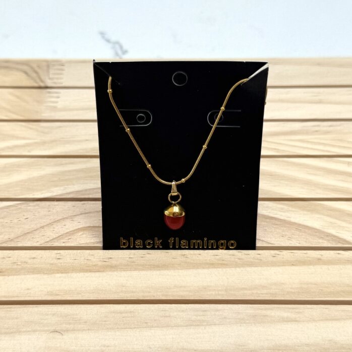 Black Flamingo - Dotty Necklace - Wine