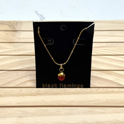 Black Flamingo - Dotty Necklace - Wine