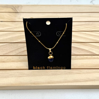 Black Flamingo - Dotty Necklace - Lapis Blue