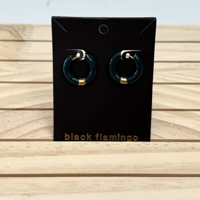 Black Flamingo - Ennie Hoops - Green