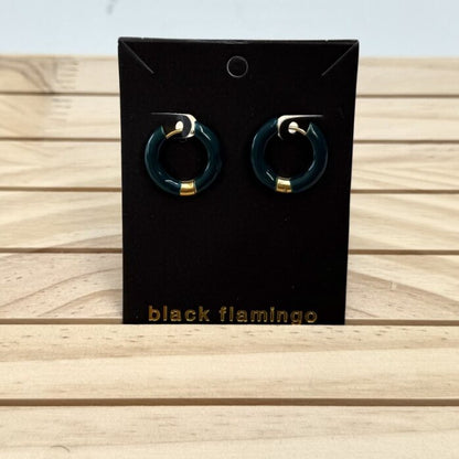 Black Flamingo - Ennie Hoops - Green