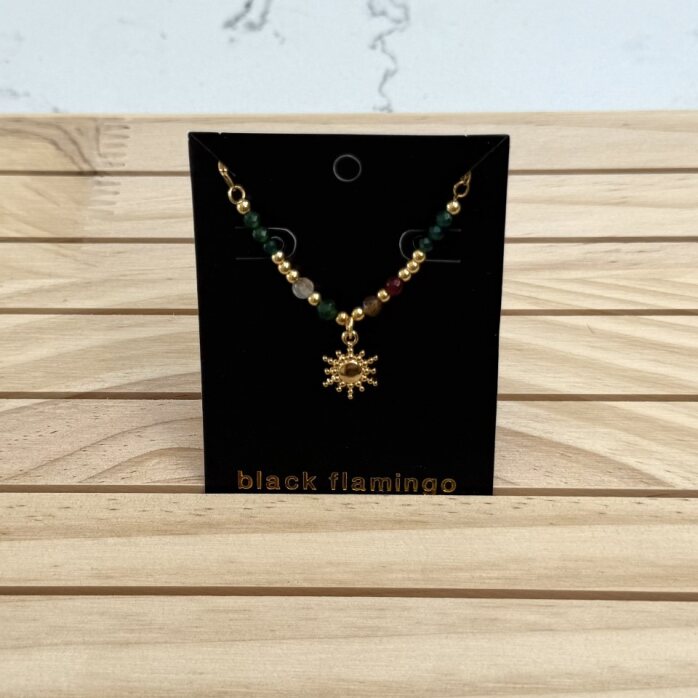 Black Flamingo - Sunflower Necklace