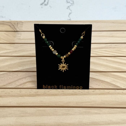Black Flamingo - Sunflower Necklace