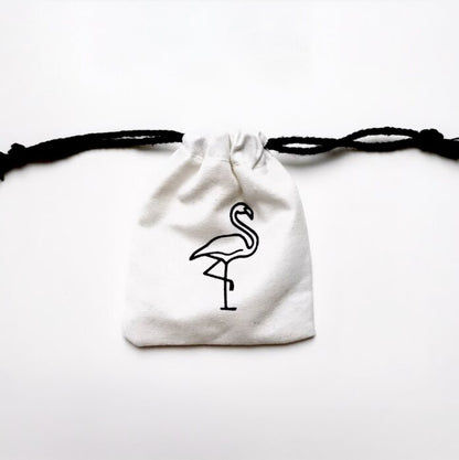 Black Flamingo - Dee Square Pendant Necklace- Wine
