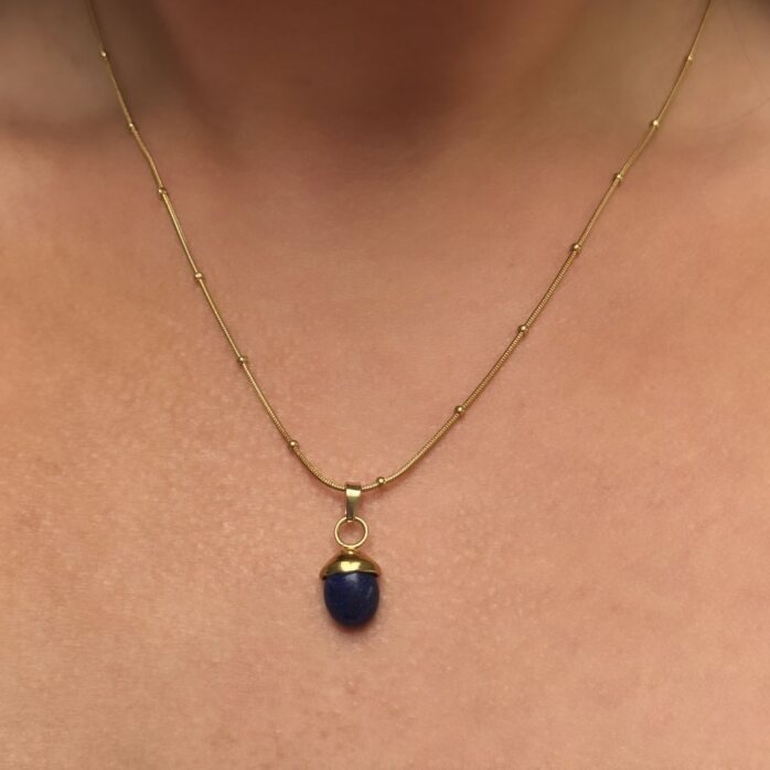 Black Flamingo - Dotty Necklace - Lapis Blue