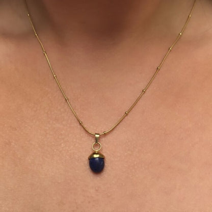 Black Flamingo - Dotty Necklace - Lapis Blue
