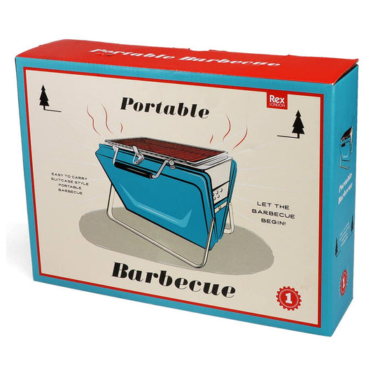 Portable Suitcase BBQ - Petrol Blue