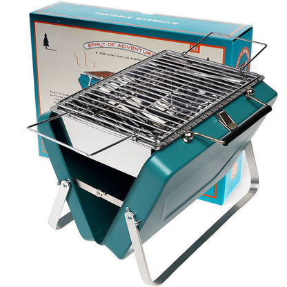 Portable Suitcase BBQ - Petrol Blue